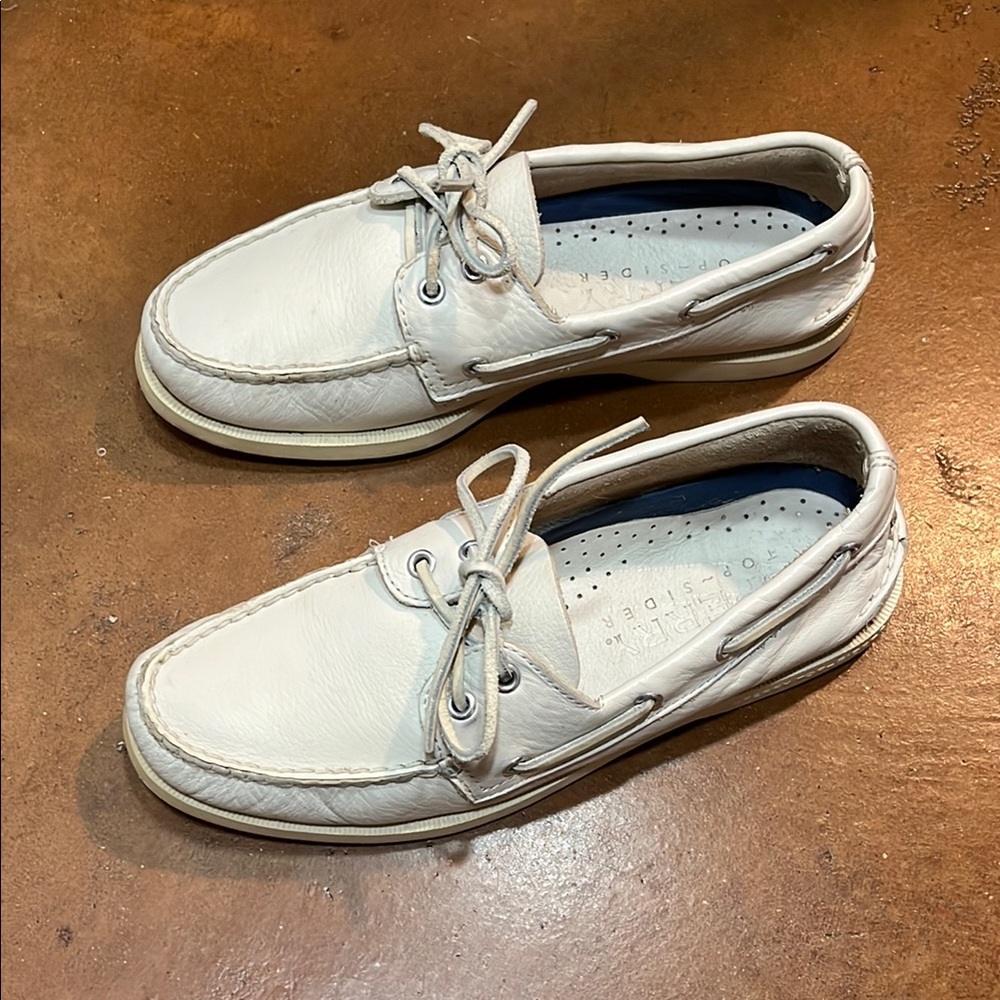 Nearly New Sperry Top-Sider Original White Boat Shoes Men’s 9 M